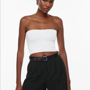 Babaton sculpt knit cropped tube top